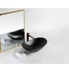 Раковина BelBagno BB1404-H301 накладная 60 х 36 х 15 см, цвет чёрный матовый