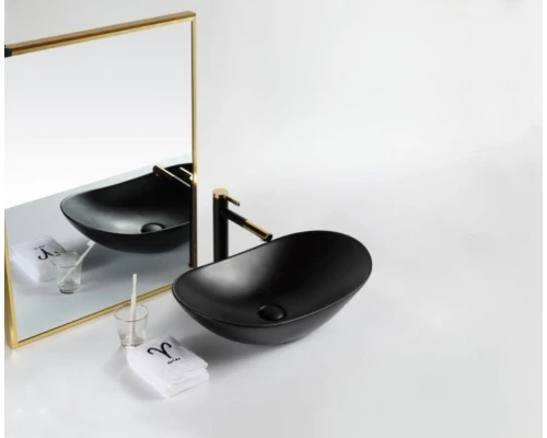 Раковина BelBagno BB1404-H301 накладная 60 х 36 х 15 см, цвет чёрный матовый