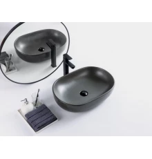 Раковина BelBagno BB1084-H311, 60 x 42 см, накладная, цвет серый матовый