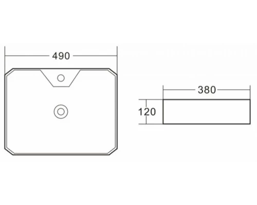 Раковина BelBagno BB1387 накладная 49 х 38 х 12 см