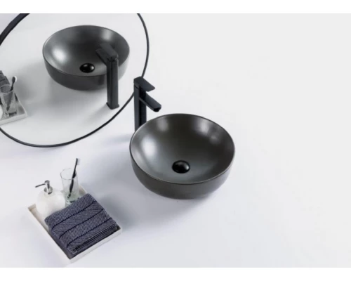 Раковина BelBagno BB1315-H311 накладная 41 х 41 х 13 см, цвет серый матовый