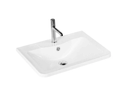Раковина из литьевого мрамора BelBagno BB700/455-LV-MR-ALR, 70 x 45.5 x 14.5 см, белый