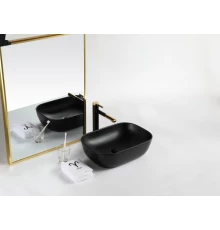 Раковина BelBagno BB1302-H301, 50 х 40 см, накладная, цвет чёрный матовый