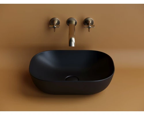 Раковина Ceramica Nova Element накладная, 45.5 х 32.5 см, черный матовый, CN6009MB