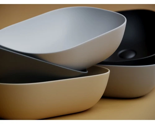 Раковина Ceramica Nova Element накладная, 45.5 х 32.5 см, черный матовый, CN6009MB