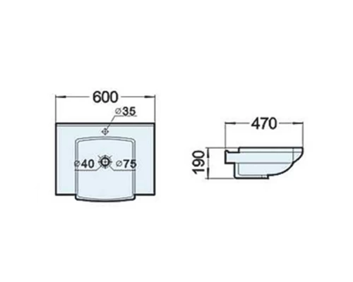 Раковина Сomforty 001 60 см, белая