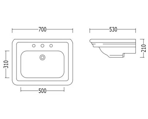 Раковина Devon&Devon Etoile IBLG(1-3)FET, белая