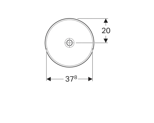 Раковина Geberit Variform 500.702.01.2 40 x 40 см круглая, без перелива