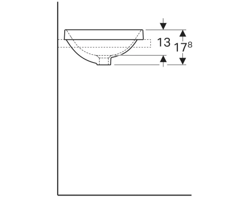 Раковина Geberit Variform 500.702.01.2 40 x 40 см круглая, без перелива