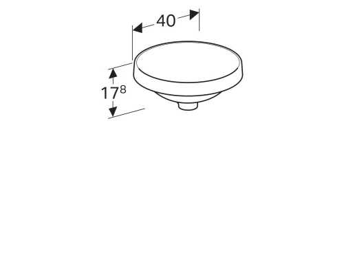 Раковина Geberit Variform 500.702.01.2 40 x 40 см круглая, без перелива