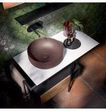 Раковина накладная Kerasan Nolita 40 см, цвет Borgogna matt бургундия матовый, 534475