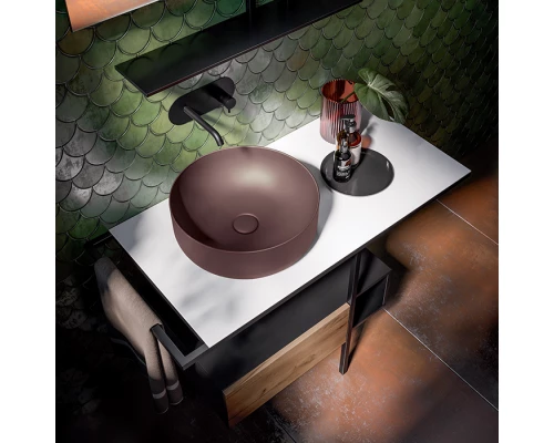 Раковина накладная Kerasan Nolita 40 см, цвет Borgogna matt бургундия матовый, 534475