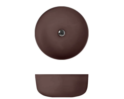 Раковина накладная Kerasan Nolita 40 см, цвет Borgogna matt бургундия матовый, 534475