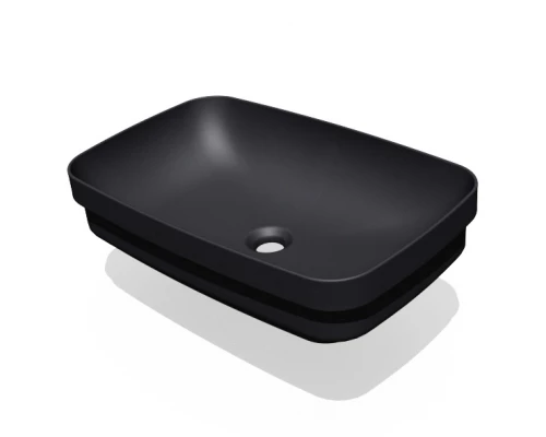 Раковина встраиваемая/накладная Kerasan Tribeca 60 х 38 см, цвет черный матовый, 514331