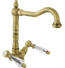 Смеситель Cezares DIAMOND-LS2-02-Sw, бронза, ручки Swarovski