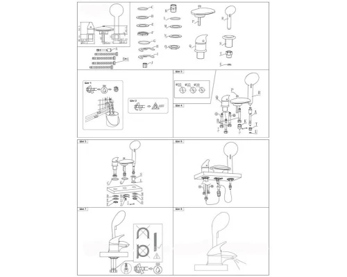 Смеситель на борт ванны Aquanet Practic 2, хром, AF111-63B
