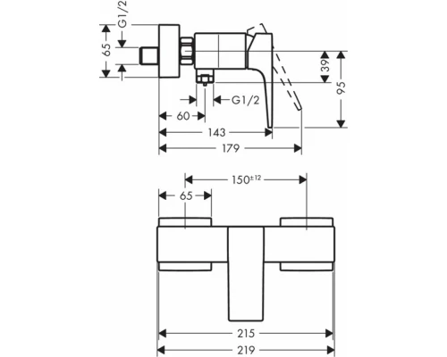 Смеситель Hansgrohe Metropol 32560000 для душа