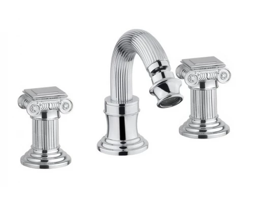 Смеситель Cezares Olimp BBS2-01-O цвет хром, ручки квадратные металл