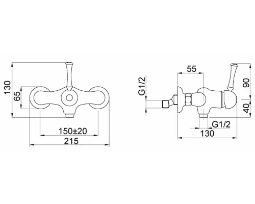 Смеситель Migliore Dallas 18602 для душа - хром