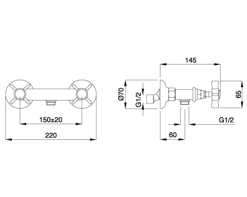 Смеситель Migliore Princeton 19347 для душа - бронза
