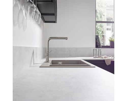 Кухонный смеситель Hansgrohe Talis M54 однорычажный, под сталь, 72840800