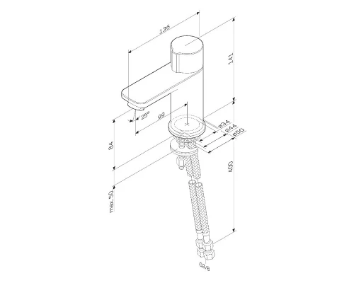 Смеситель Am.Pm X-Joy TouchReel для раковины, хром, F85A02500