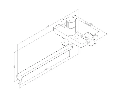 Смеситель Am.Pm X-Joy TouchReel для ванны и душа, хром, F85A90500