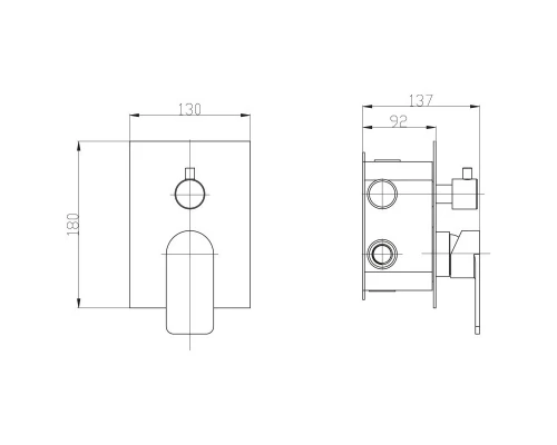 Смеситель для душа BelBagno Nova NOV-SDM-IN