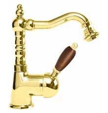 Смеситель Cezares ELITE-BSM2-03-Nc для биде, золото, ручка орех