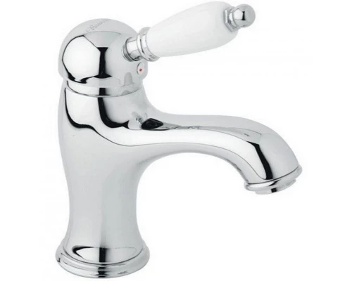 Смеситель Cezares ELITE-LSM1-01-Bi для раковины, хром, ручка белая