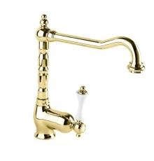 Смеситель Cezares Margot MARGOT-LLM2-03/24-Bi для мойки, золото/белый