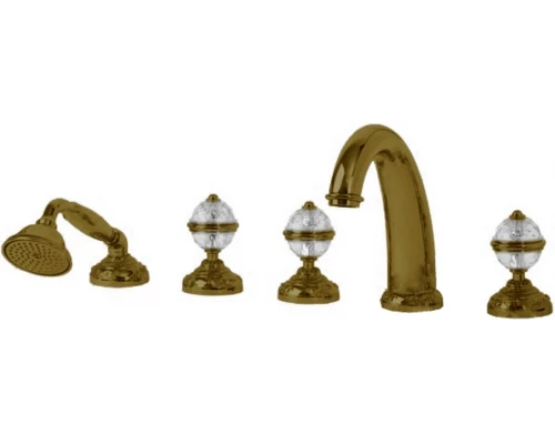 Смеситель Migliore.CRistalia 18581 для ванны/душа на 5 отверстий, бронза