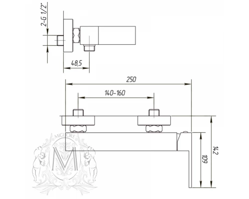 Смеситель Migliore Kvant 18773 для душа, хром