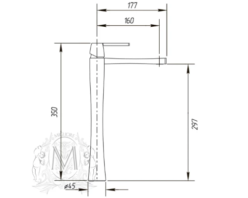 Смеситель Migliore Opera 19054 для раковины, золото