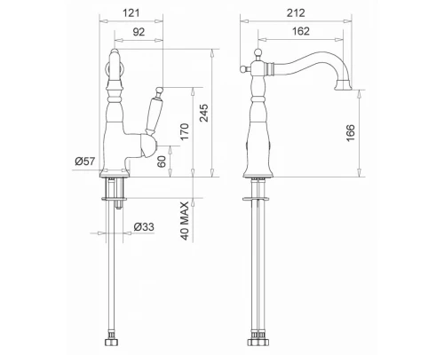 Смеситель Migliore Oxford 19094 для раковины - бронза