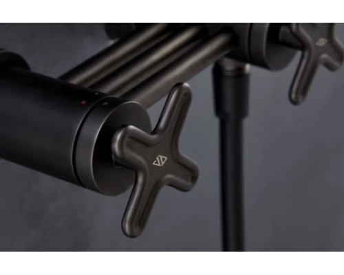 Смеситель Jacob Delafon  Nouvelle Vague E78344-BLV для душа, термостат, цвет черный матовый