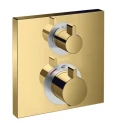 Смеситель Hansgrohe Ecostat S для душа, термостатический, золото, 15714990