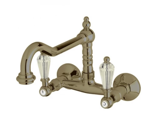 Смеситель Cezares DIAMOND-LLP-02-Sw для кухни, бронза, ручки Swarovski