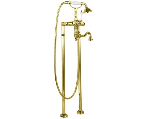 Смеситель Cezares Margot MARGOT-VDP2-03/24-Bi для ванны/душа, золото/белый