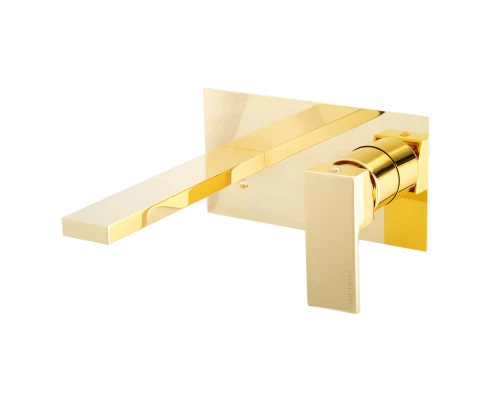 Смеситель Migliore Kvant 25396 скрытого монтажа для раковины, настенный, золото