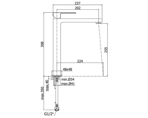 Смеситель Paffoni Elle EL081CR для раковины