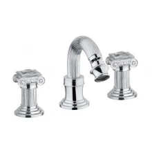 Смеситель Cezares Olimp BBS2-01-Sw цвет хром, ручки квадратные Swarovski