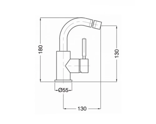 Смеситель Cezares Olimp BSM2-02-L цвет бронза