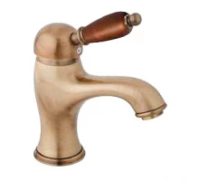 Смеситель Cezares ELITE-LSM1-02-Nc для раковины, бронза, ручка орех