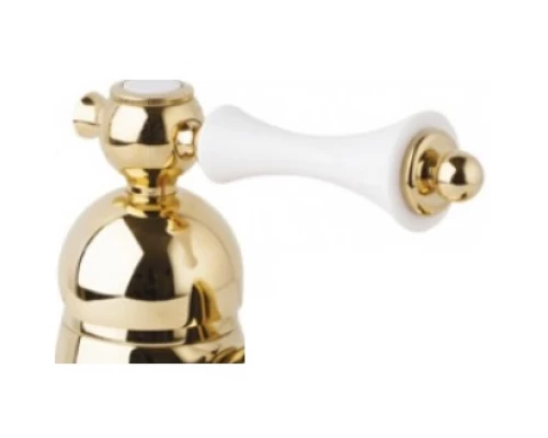 Смеситель Cezares Margot, MARGOT-VDIM-03/24-Bi  для ванны и душа, золото/белый