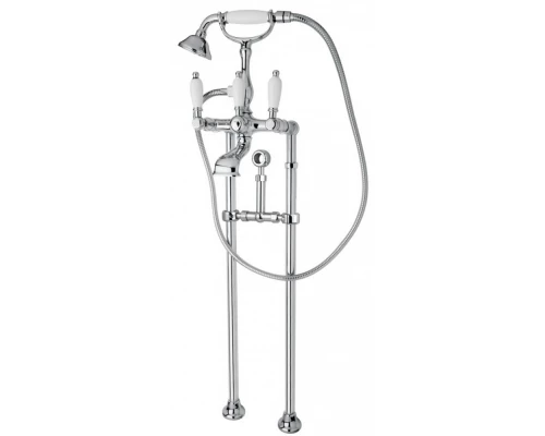 Смеситель Cezares First VDPS-01-Bi цвет хром, ручки белые