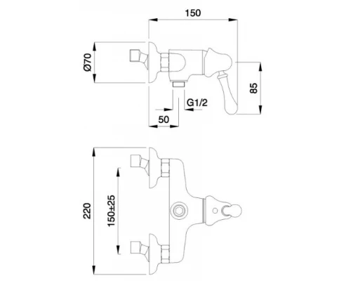 Смеситель Migliore Maya 18930 для душа - золото