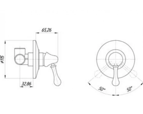 Смеситель Migliore Maya 18932 для душа - золото