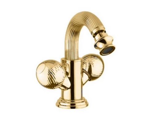 Смеситель Cezares Olimp BS2-03/24-M цвет золото, ручки круглые металл