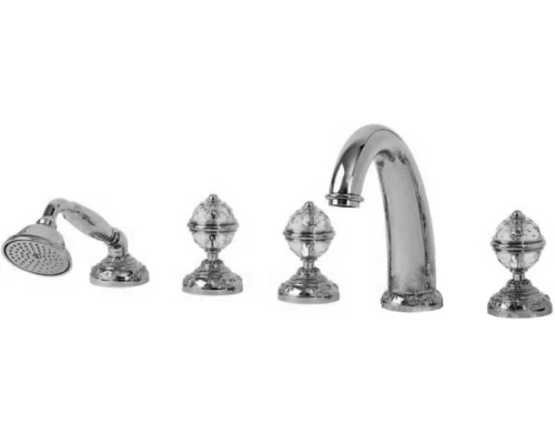 Смеситель Migliore.CRistalia 18586 для ванны/душа на 5 отверстий, хром